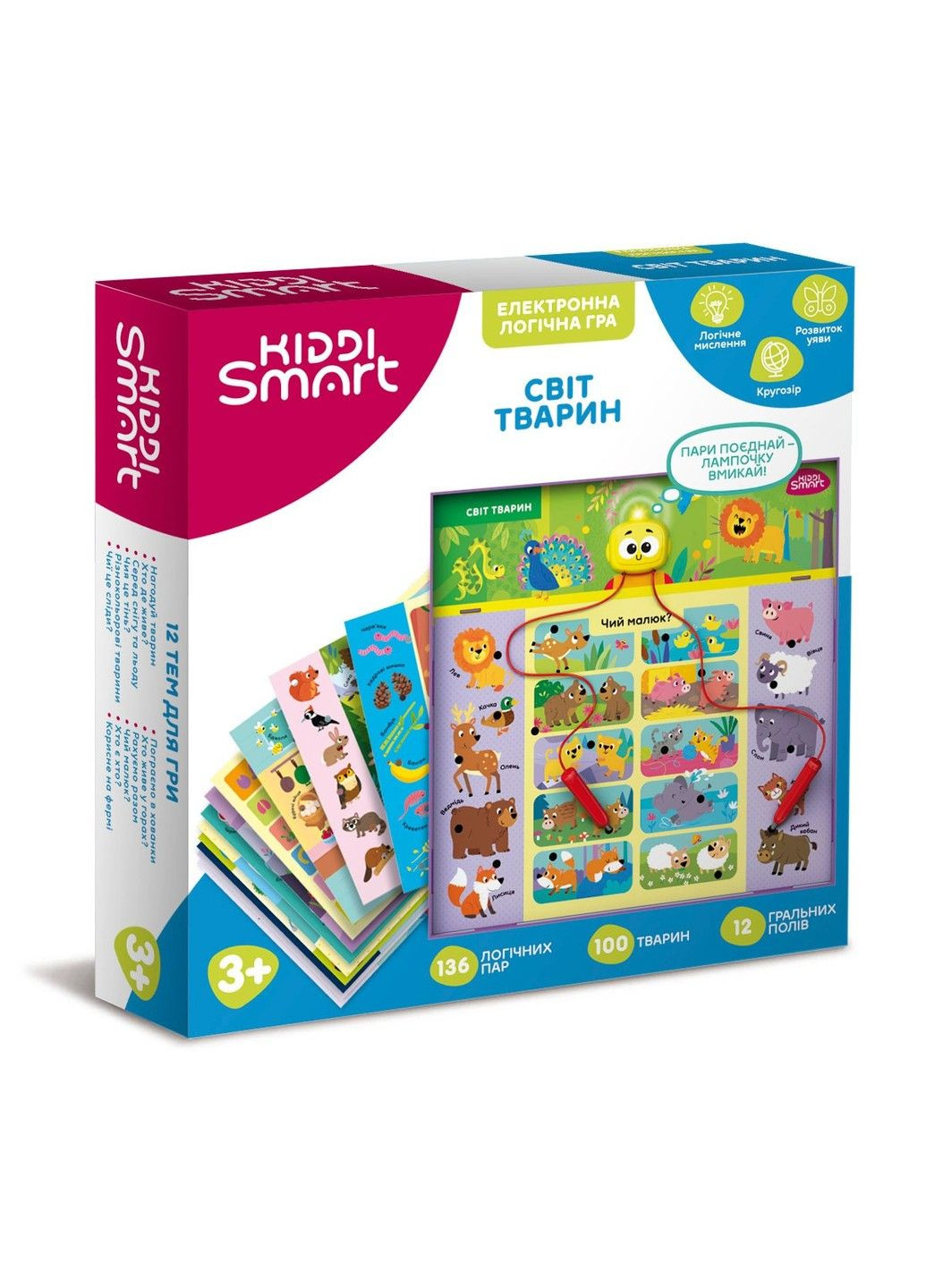 Електронна логічна гра Kiddi Smart - Вікторина Світ тварин KiddiSvit (302236167)