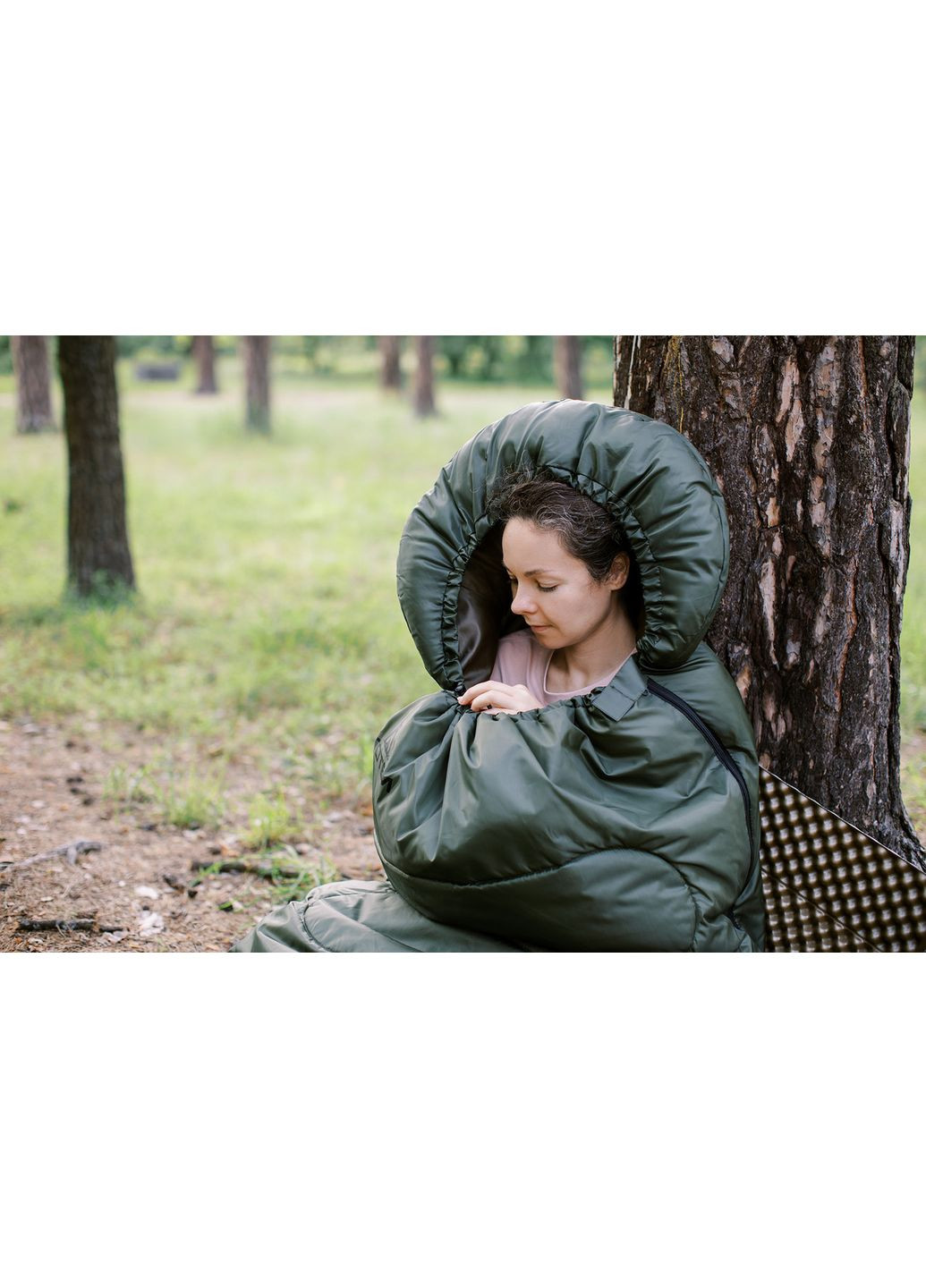 Спальный мешок Hunter кокон левый olive 220/60-55 UTTS-004 Totem (366220662)