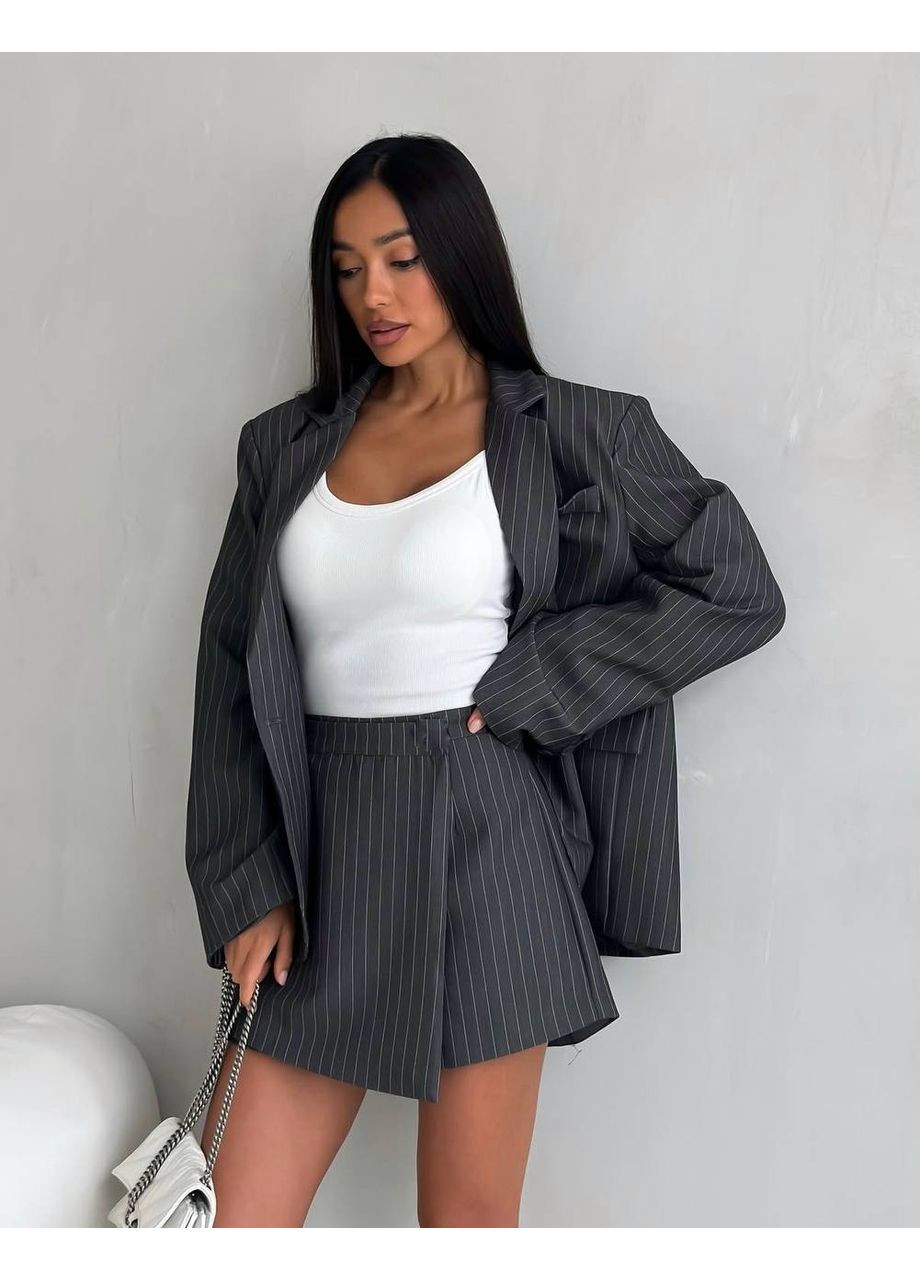 Жіночий костюм спідниця-шорти + піджак No Brand Р4959-524 (361383570)