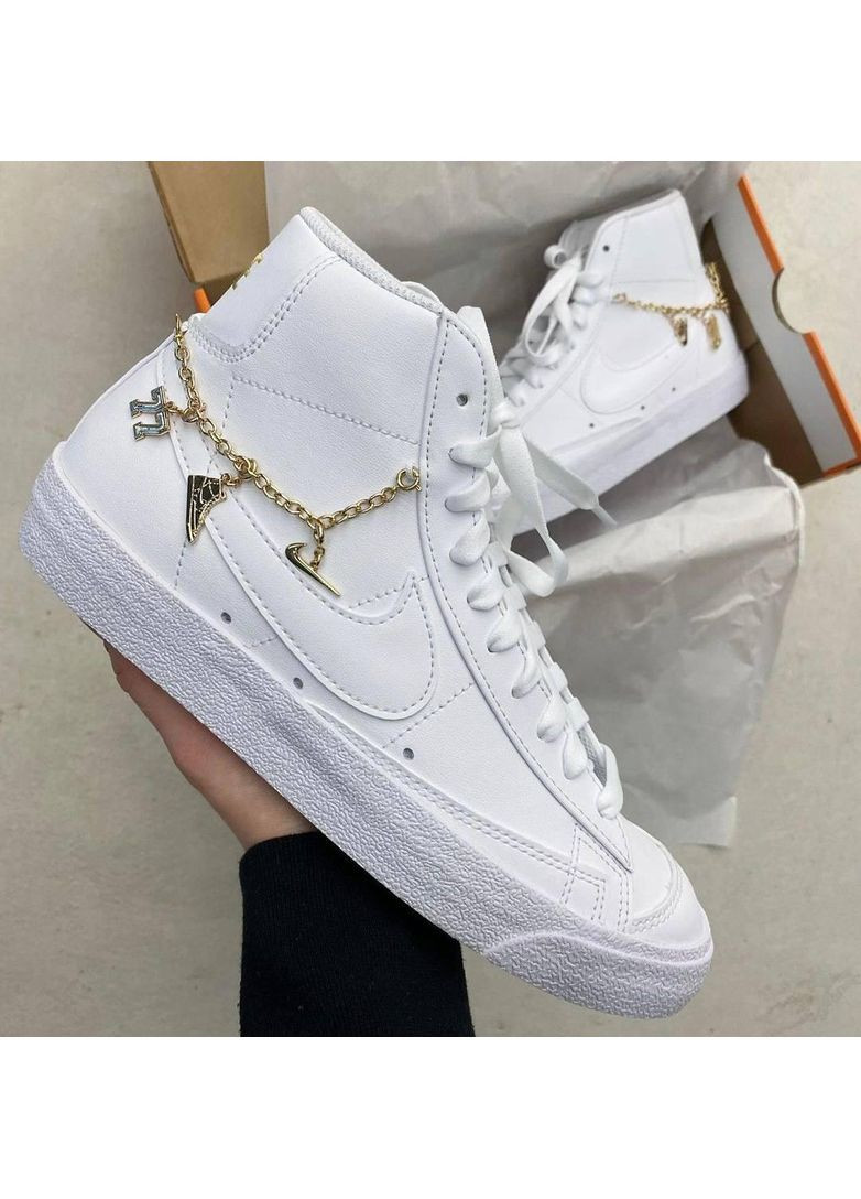 КРОССОВКИ ЖЕНСКИЕ NIKE BLAZER HIGH WHITE НАЙК БЛЕЙЗЕР No Brand белые демисезоны (367115002)