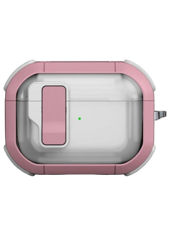 Футляр протиударний Locking Button для навушників Airpods Pro Pink No Brand (361077912)