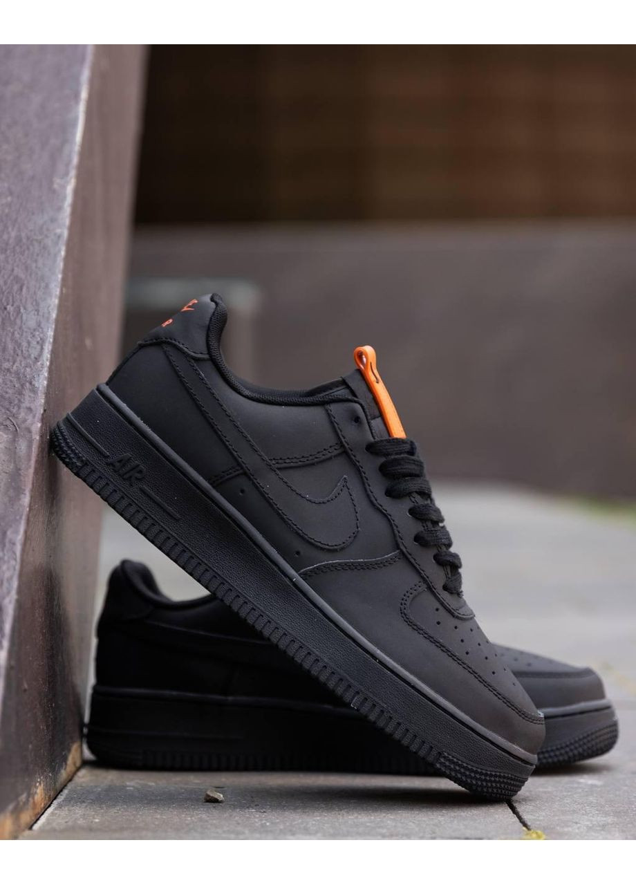 КРОССОВКИ ЖЕНСКИЕ NIKE AIR FORCE 1 07 LOW TOTAL BLACK НАЙК АИР ФОРС 1 ПРЕМИУМ No Brand чёрные демисезоны (369391618)