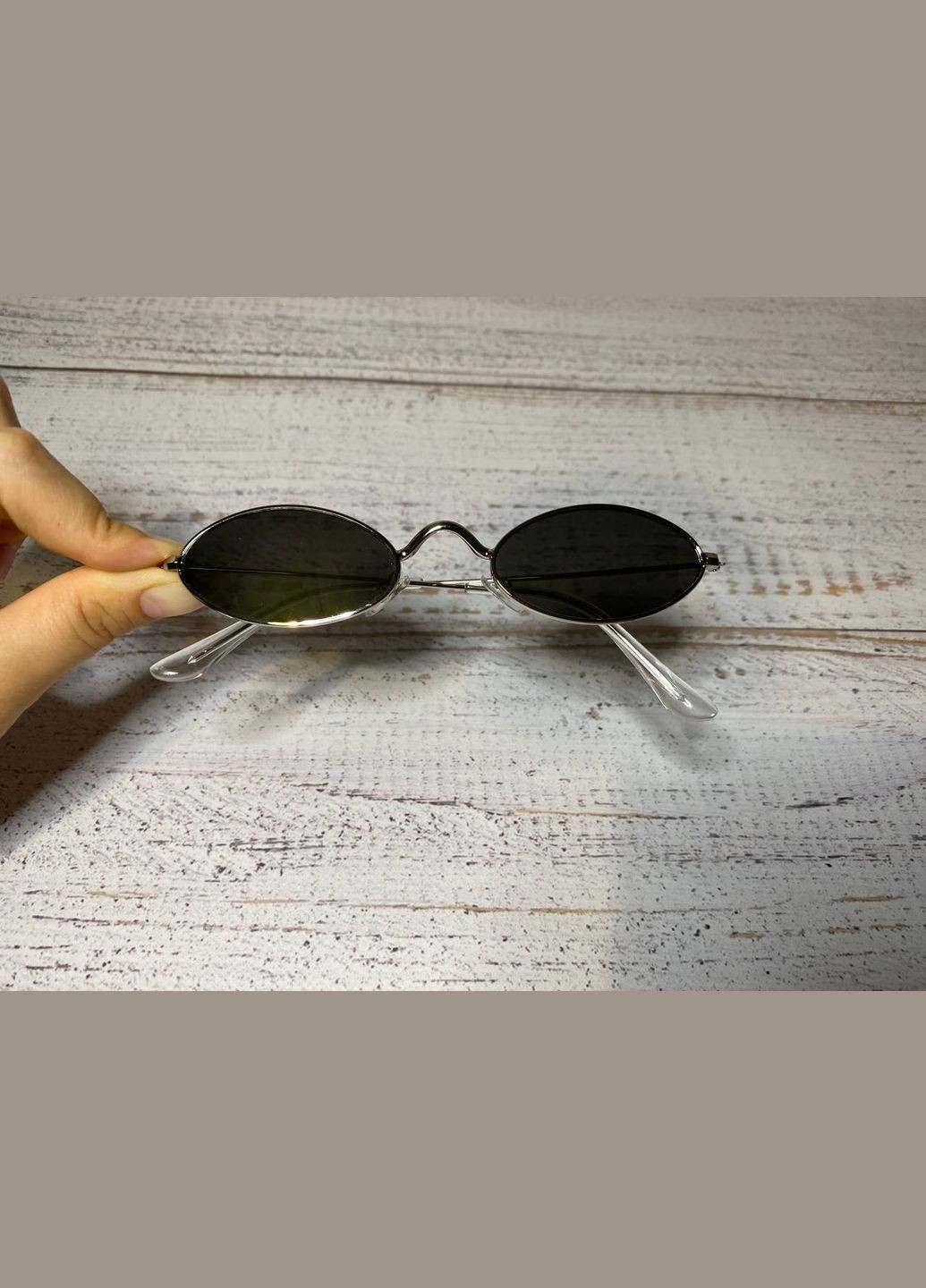 Очки имиджевые солнцезащитные овальные зеркальные унисекс LIGHT (315889479)