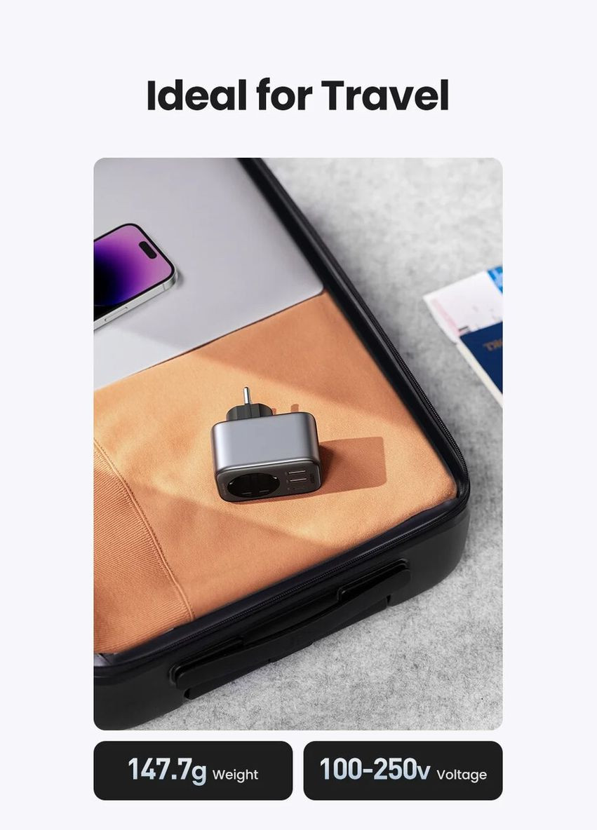 Мережевий зарядний пристрій 30W Outlet Extender EU (2A1C) (UGR-90613) Ugreen CD314 (340278077)