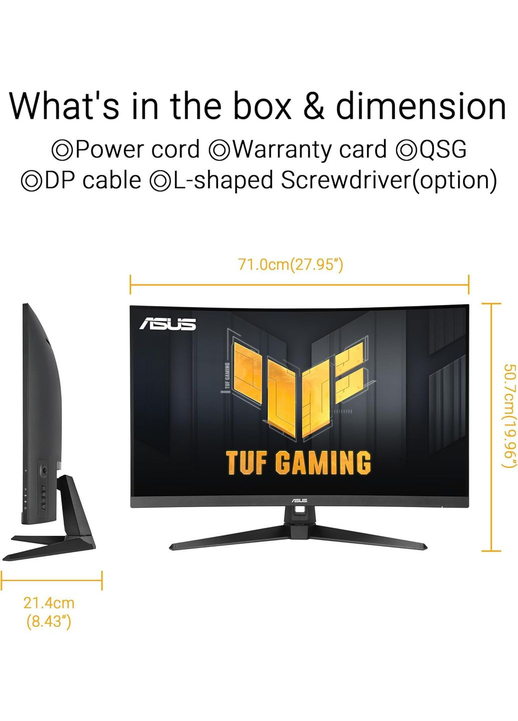 Монітор 31.5" TUF Gaming VG32WQ3B 2xHDMI 90LM0AP1-B01171 Asus (362045695)