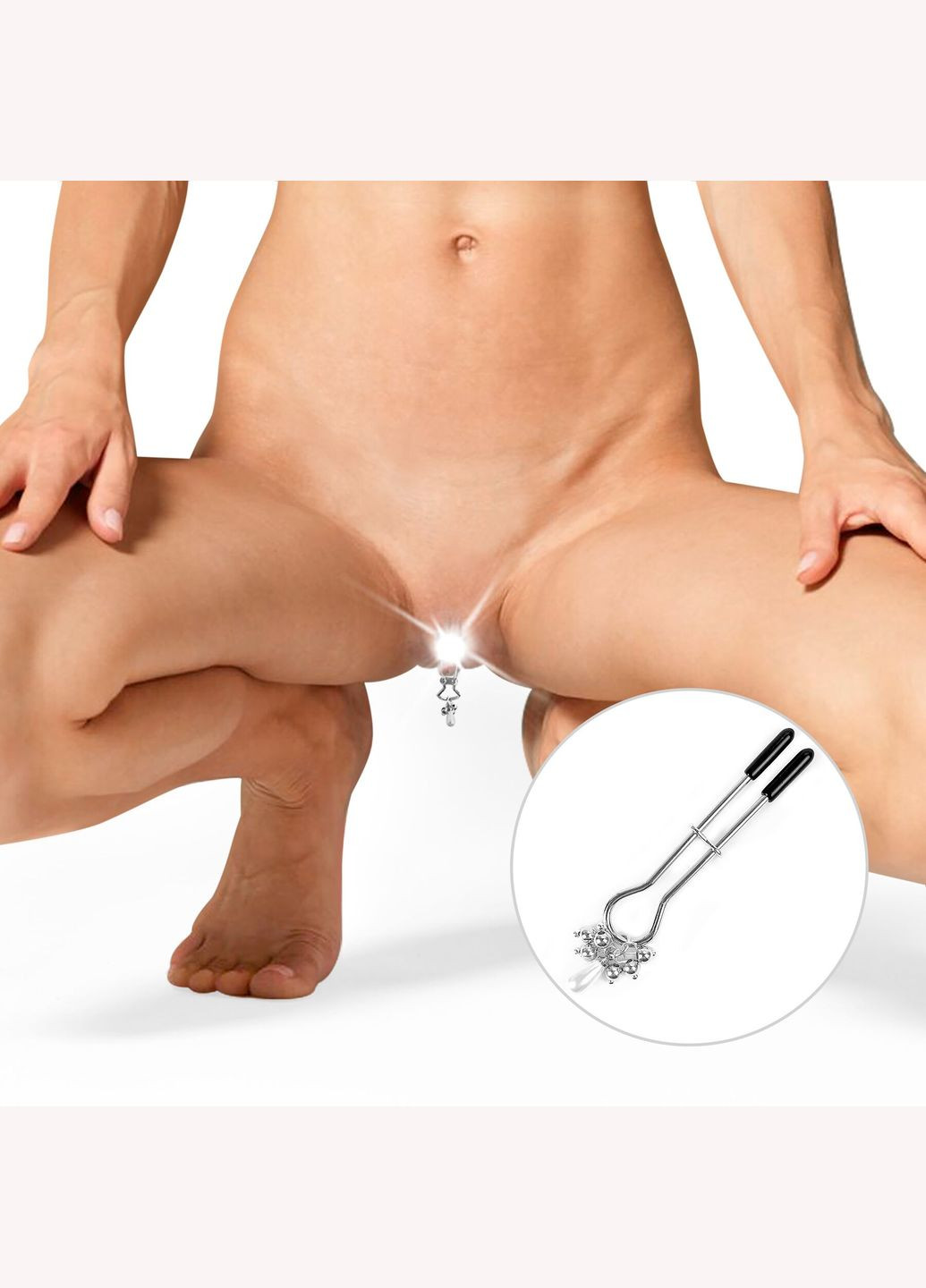 Затискач для клітора Pearl Drop, Срібло - CherryLove Art of Sex (282710645)