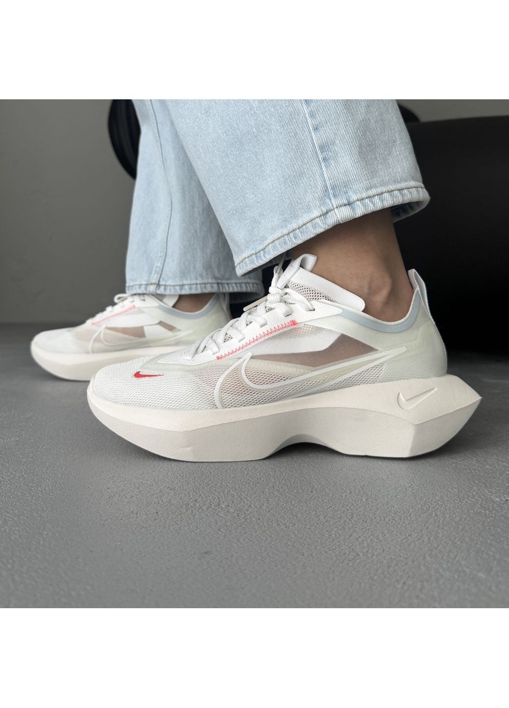 Кроссовки женские Nike Vista Lite White Red | Найк Виста Лайт белые No Brand белые демисезоны (370850650)