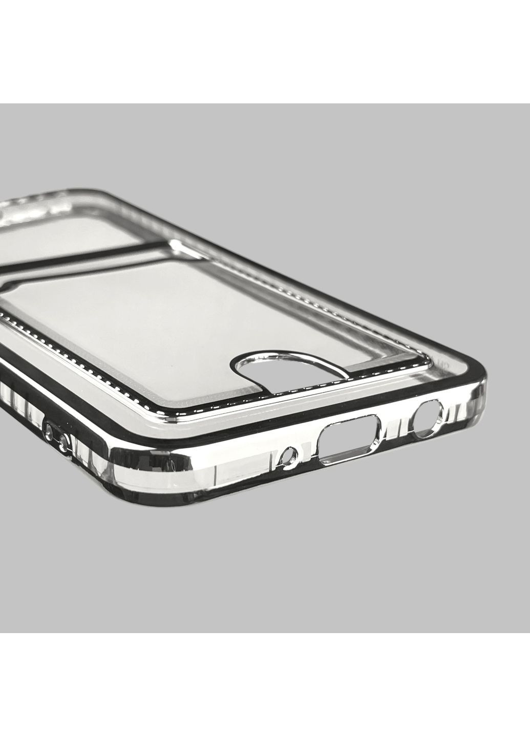 Чехол для Galaxy A50s (SM-A507F) с серебряной окантовкой с карманом на самсунг а50с серебряный Samsung (366018828)