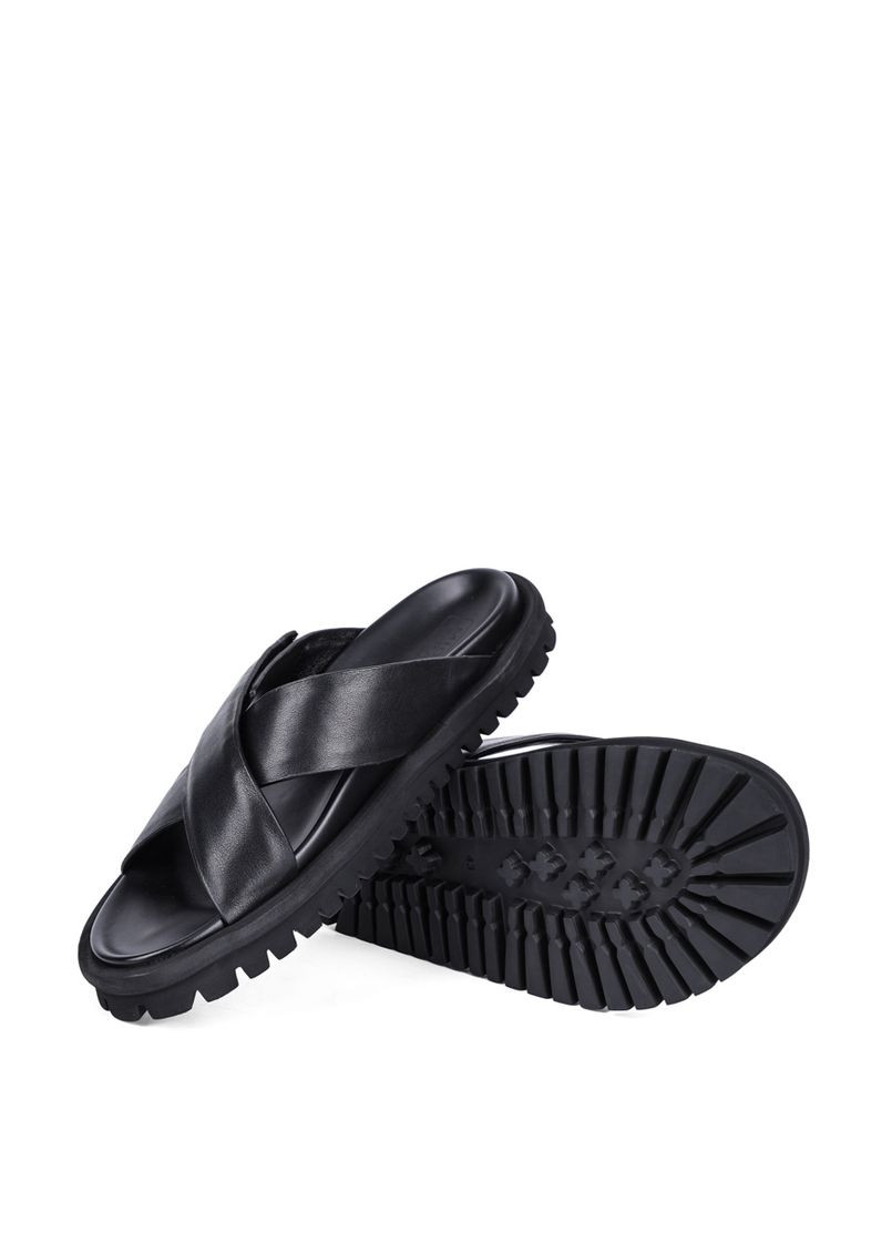 Чоловічі Шльопанці 2245-1 Чорний Шкіра Miguel Miratez (330179768)