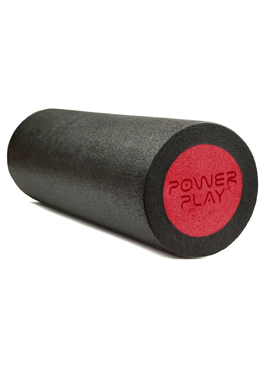 Масажний ролик (роллер) гладкий 4021 Fitness Roller Чорно-червоний (45x15см.) (A-013232) PowerPlay (381497203)