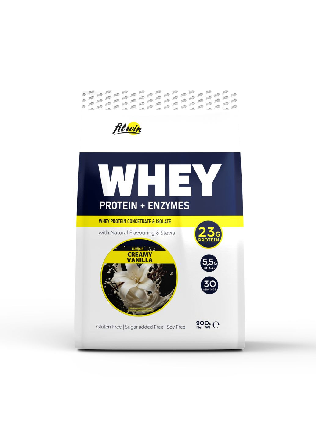 Сироватковий протеїн Whey 900г Ванільний для спортсменів та активних людей білковий добавка для м'язів FitWin (372156868)