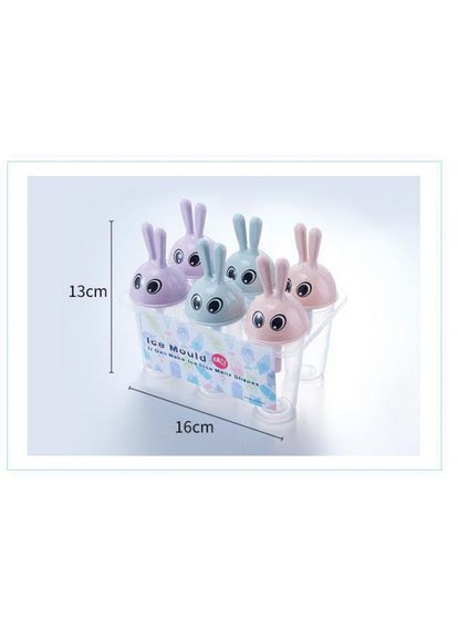 Формы для мороженого Зайчики (6 форм) No Brand (337347240)