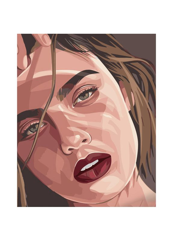 Картина за номерами Втомлений погляд см малюнок для творчості розфарбування для дітей Strateg (369759990)