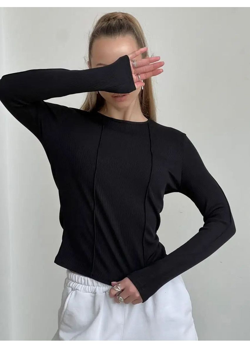 Жіночий однотонний лонгслів KaraMix (371410715)