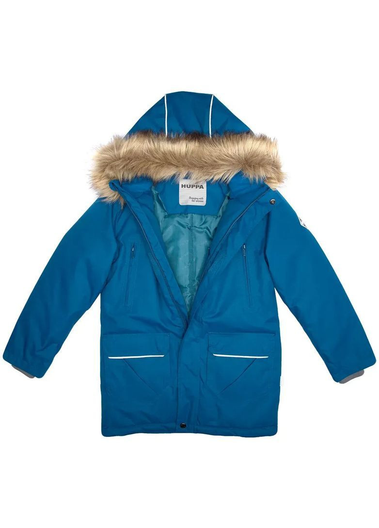 Бирюзовая куртка-парка зимняя vesper 4, р.116, бирюзовый () Huppa 12370430-80066-116
