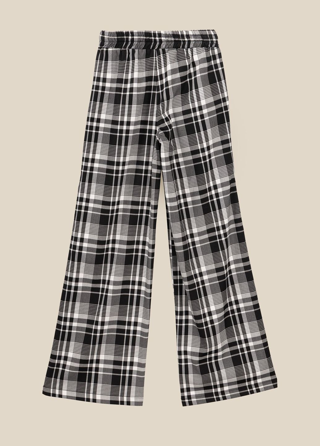 Брюки палаццо с узором женские WTC02423 Черно-белый shop (2000990778611) LAWA Палаццо (329034259)