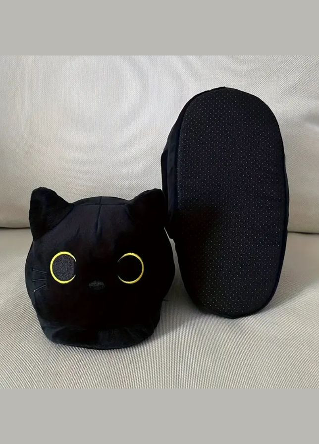 Тапочки домашні жіночі Котики чорні No Brand (304422008)