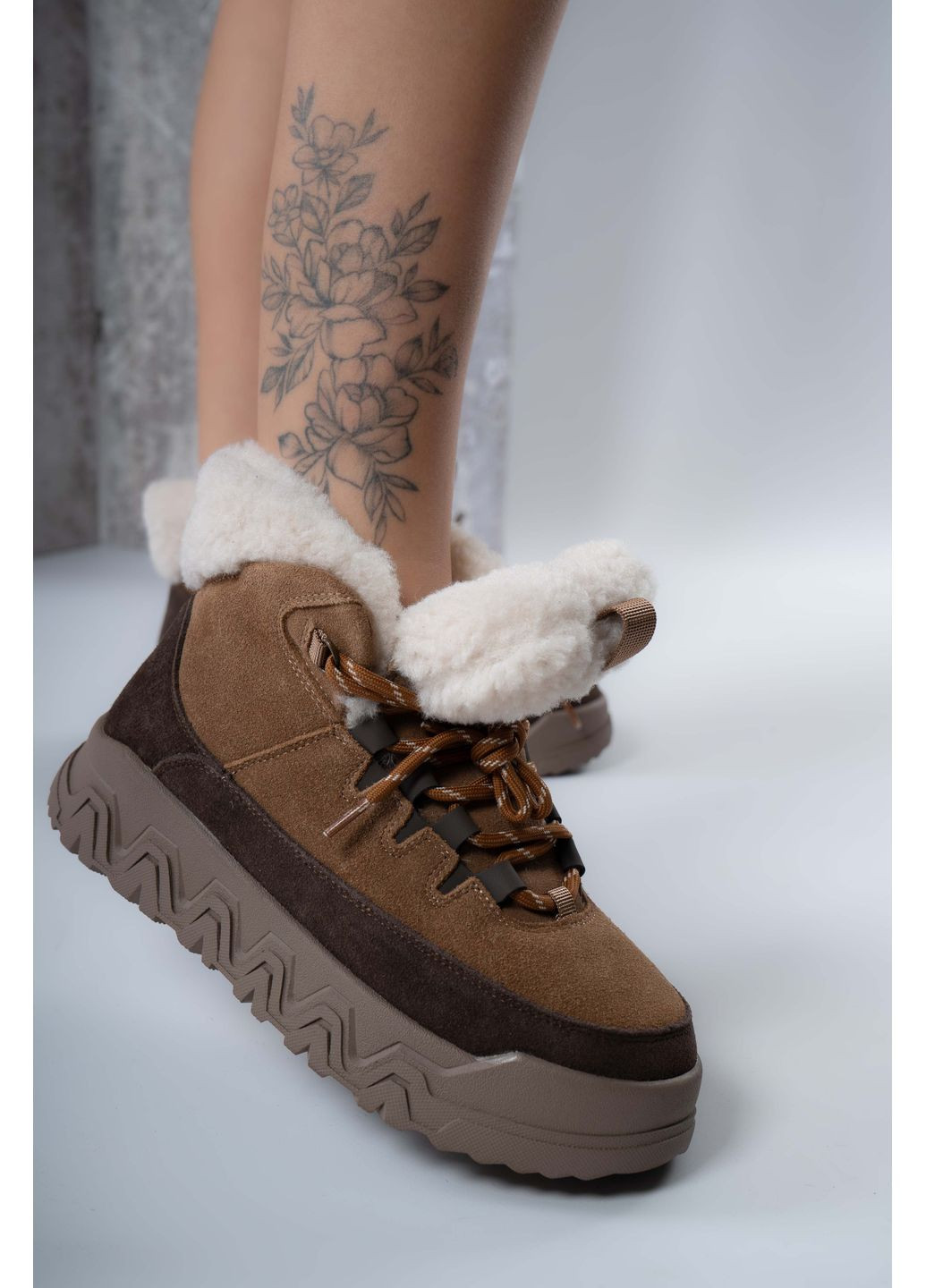 Черевики жіночі Натуральна замша бежеві 346776 Where Uwear (370269002)