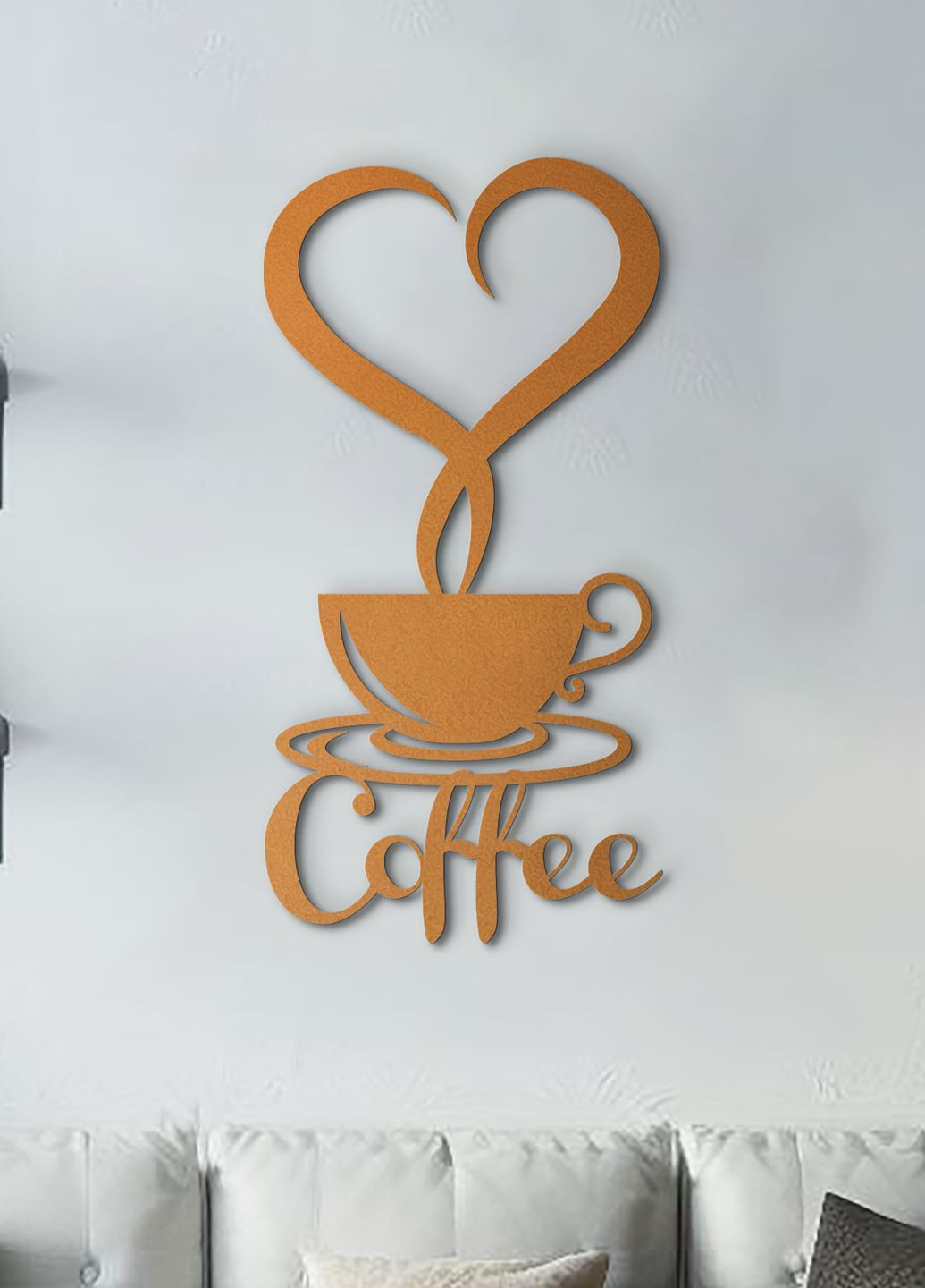 Дерев'яна картина на кухню, декоративне панно з дерева "Львівська кава", мінімалістичний стиль 50х25 см Woodyard (291842866)