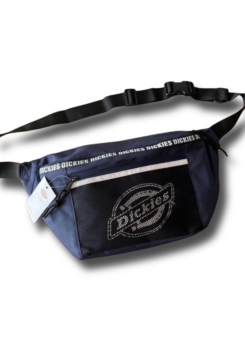 Большая сумка через плечо в синем цвете со светоотражающей вставкой. No Brand Сумка (323143384)