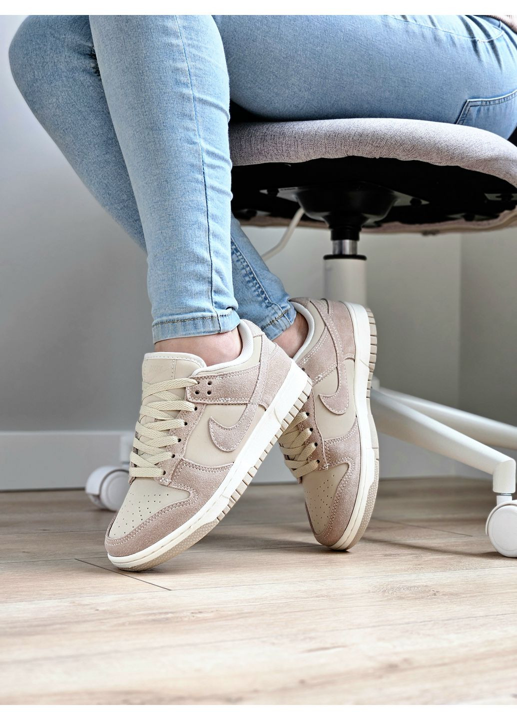 Кросівки жіночі Nike SB Dunk Low sand drift beige | Найк данк низькі бежеві No Brand бежеві демісезони (364201090)