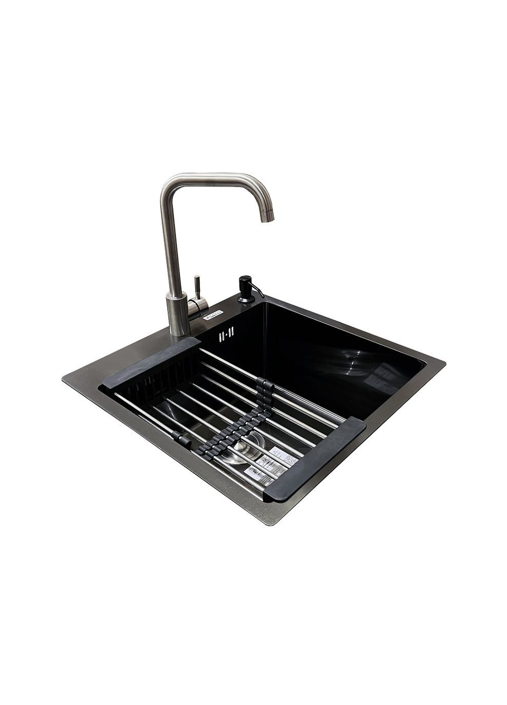 Комплект мойка+смеситель Arta U-450S BL(B) Romzha (322245023)