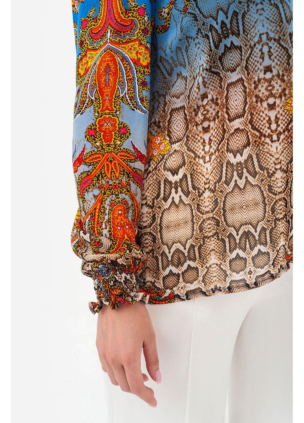 Комбінована блуза wind синій Garne