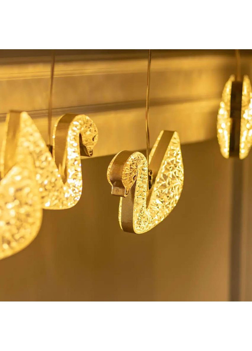 Гирлянда штора с фигурками Сваровски 3 метра 6 ламп теплый желтый свет 6L3MSWA Garlando (370802226)