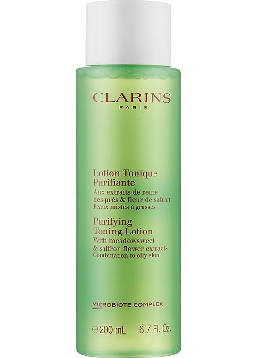 Тонизирующий лосьон с экстрактами таволги и гамамелиса Purifying Toning Lotion (дой-пак) 200ml (872622-63586) Clarins (368613761)