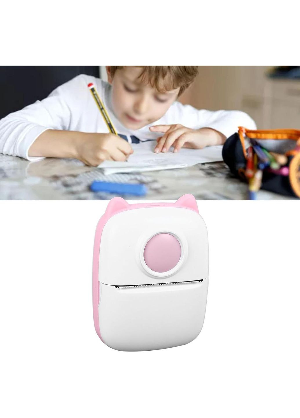 Портативний міні принтер Mini Printer X2 Bluetooth для смартфона, термодрук 203 dpi, бездротовий кишеньковий принтер, рожевий China (370441967)