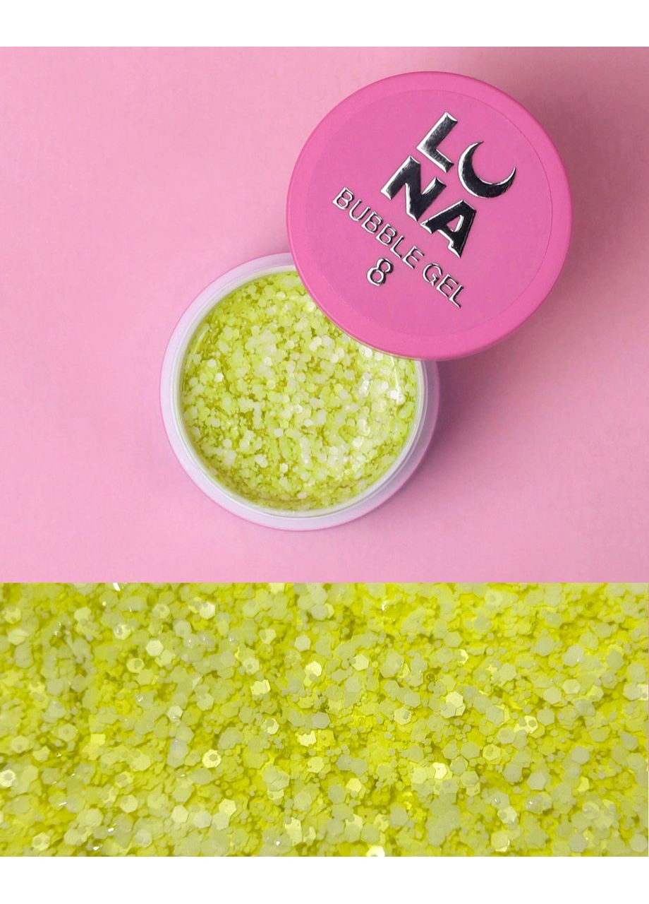 Lunamoon Блестки для ногтей Bubble Gel №08 5ml Luna (372688900)