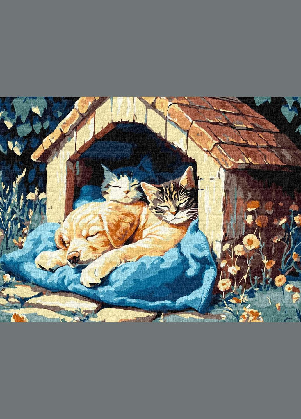 Картина по номерам Животные. Дружеский отдых 30*40 см KHO 6695 exp Ідейка (362534160)