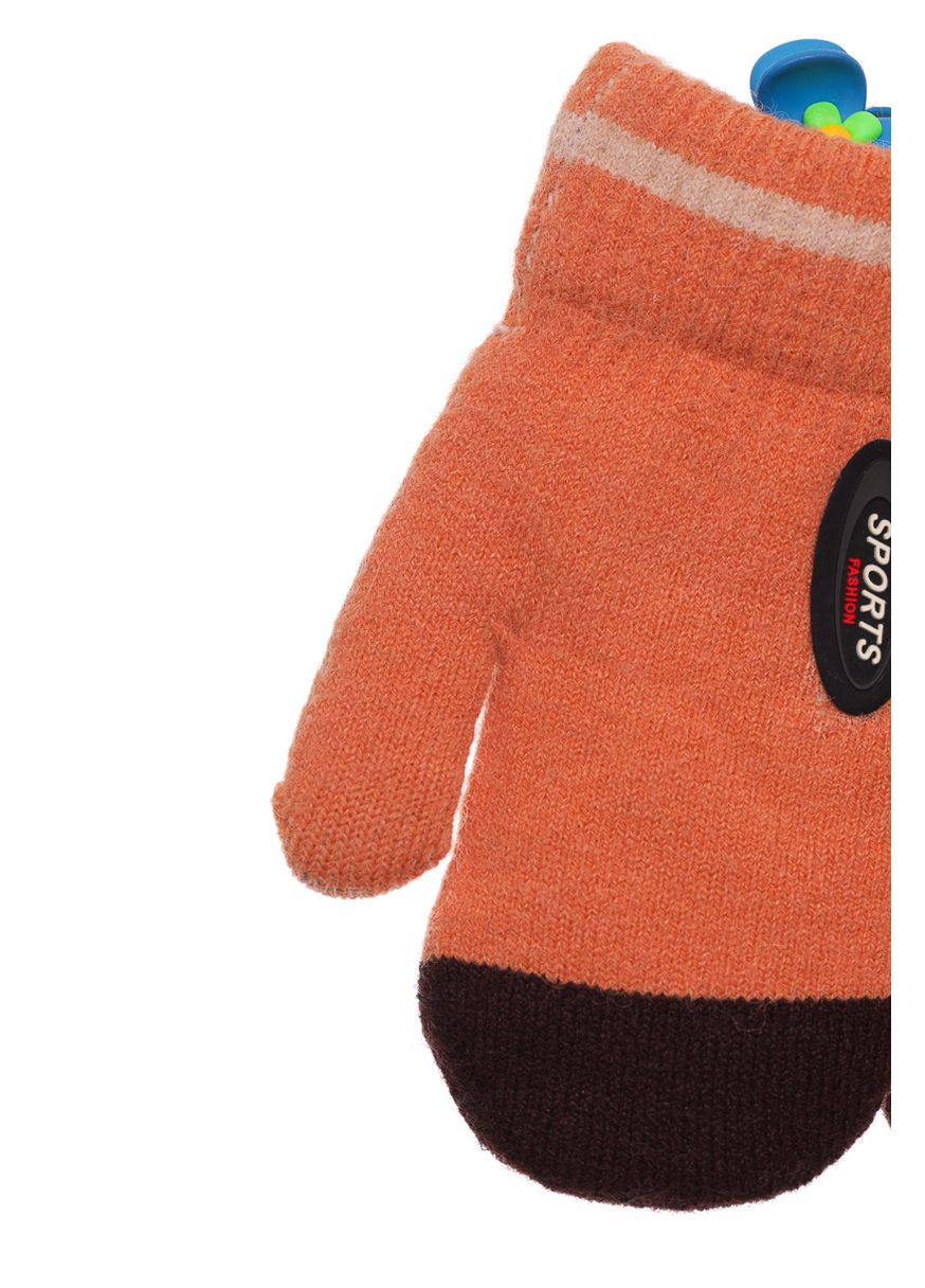 Рукавички для мальчика вязка на травке Sports морковные 3г+ (50569) BABYKROHA (297197506)
