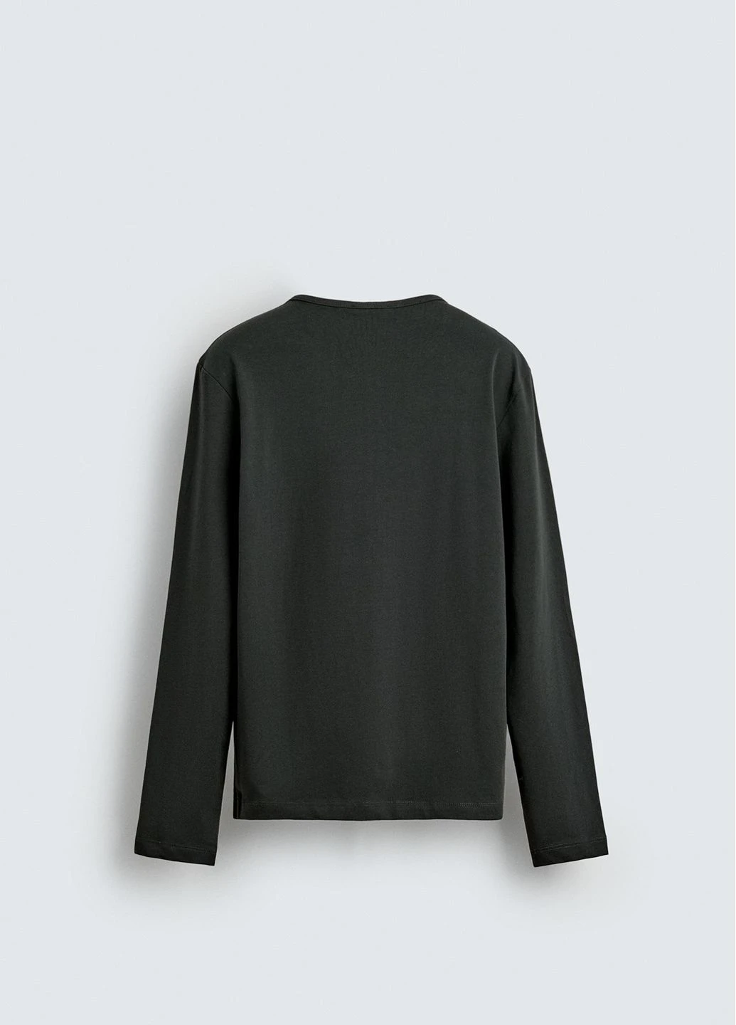 Лонгслів Zara однотонний темно-сірий