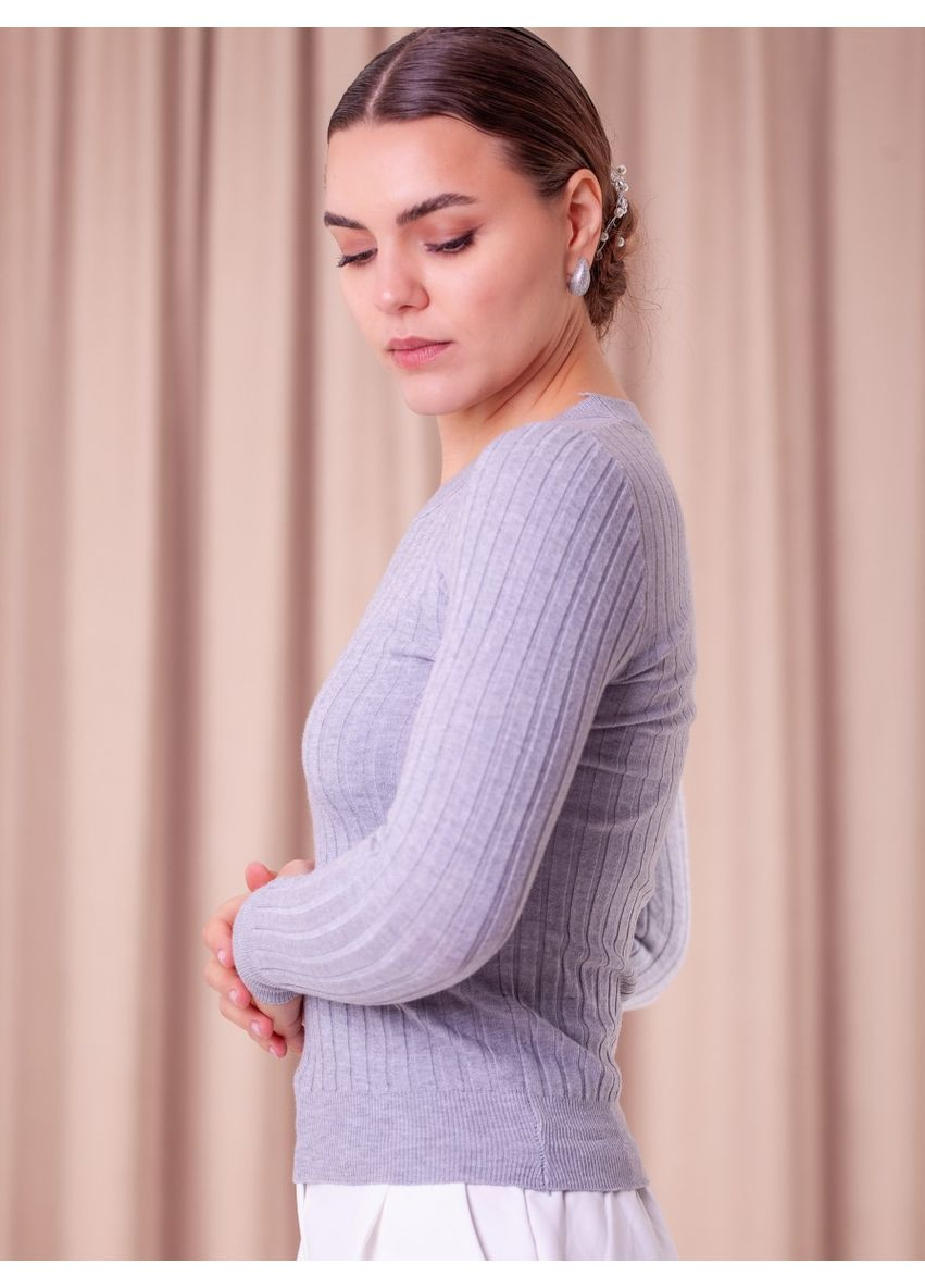 Сірий демісезонний джемпер FashionYouWant