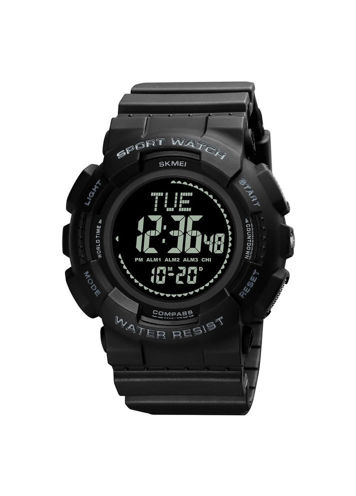 2077BK Black+Compass электронный спортивный, сasual Skmei (324088867)
