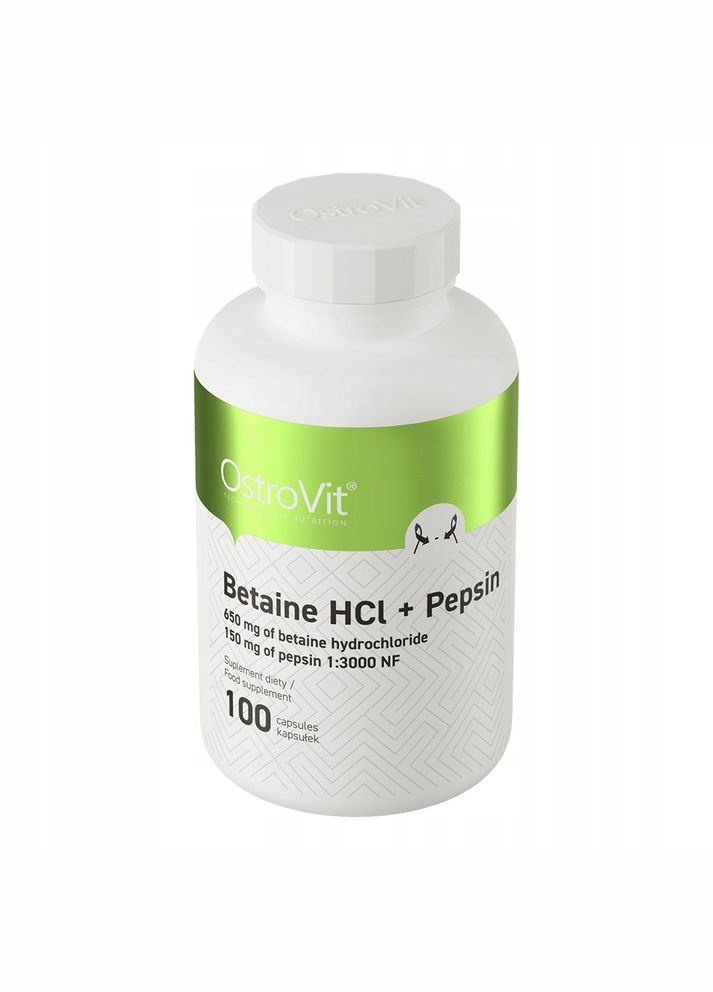 Бетаин с пепсином Betaine HCl + Pepsin 100 caps Ostrovit (288050682)