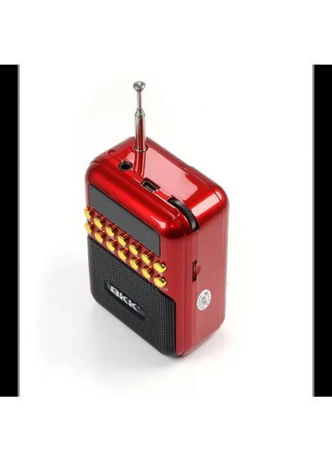 Радіоприймач з FM USB MicroSD BKK B872 радіо на акумуляторі Червоний No Brand (323486486)
