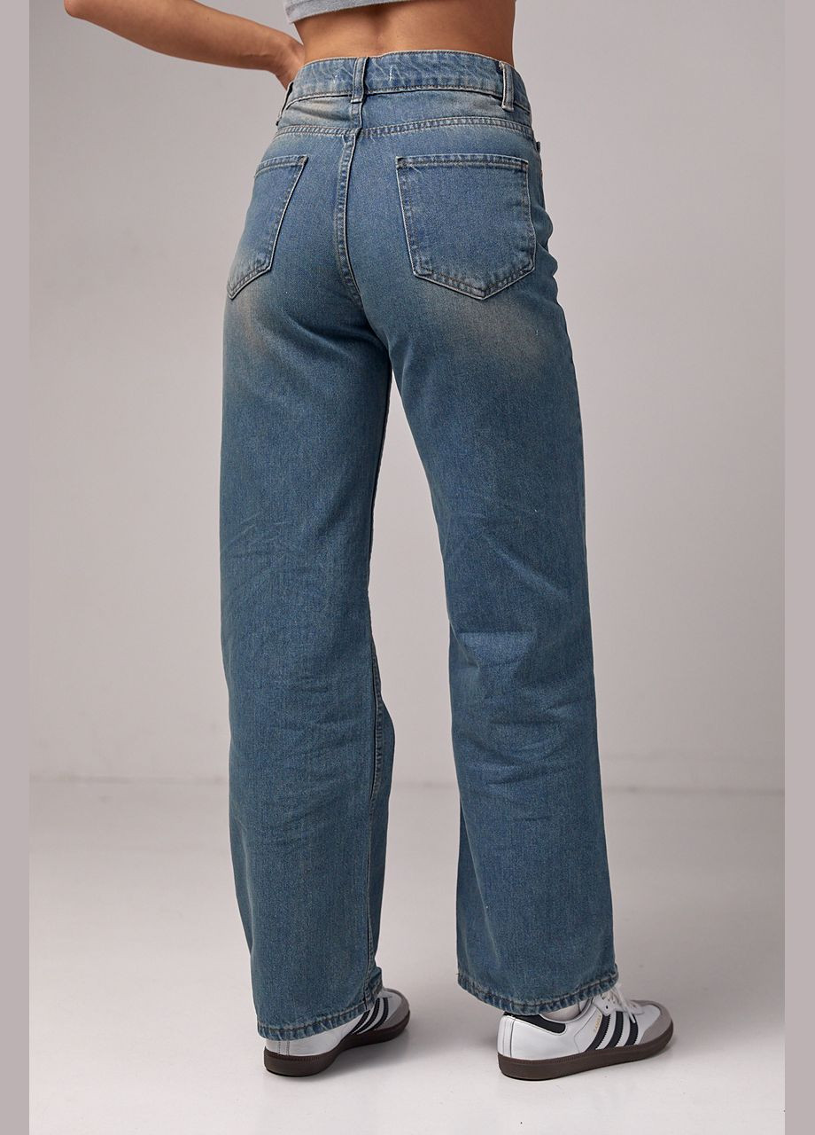 Женские джинсы с эффектом потертости - джинс Lurex - (289060892)