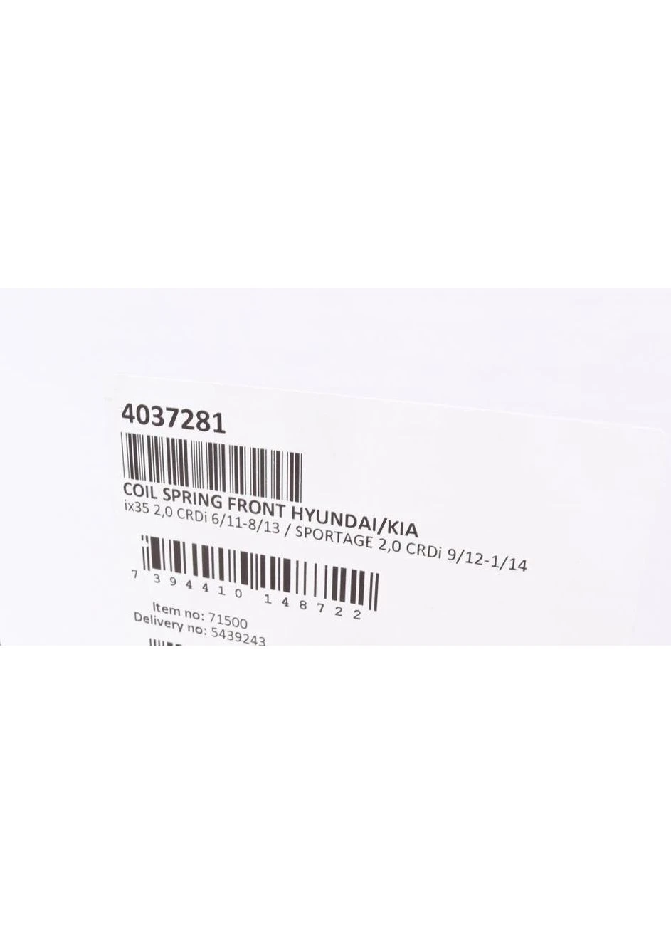 Пружина (передняя) Hyundai ix35/Kia Sportage 2.0CRDi 11-14 (SUV) (№Kia: L на 11 позиции) 4037281 (opt-om) Lesjofors (388468102)