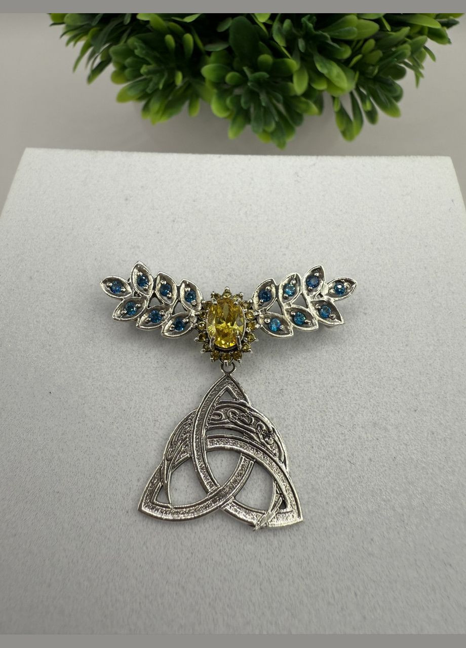 Кулон срібло 925 проба Дукач колоски лунниця в триквері, означає достаток, вірність, захист і любов No Brand (338861833)