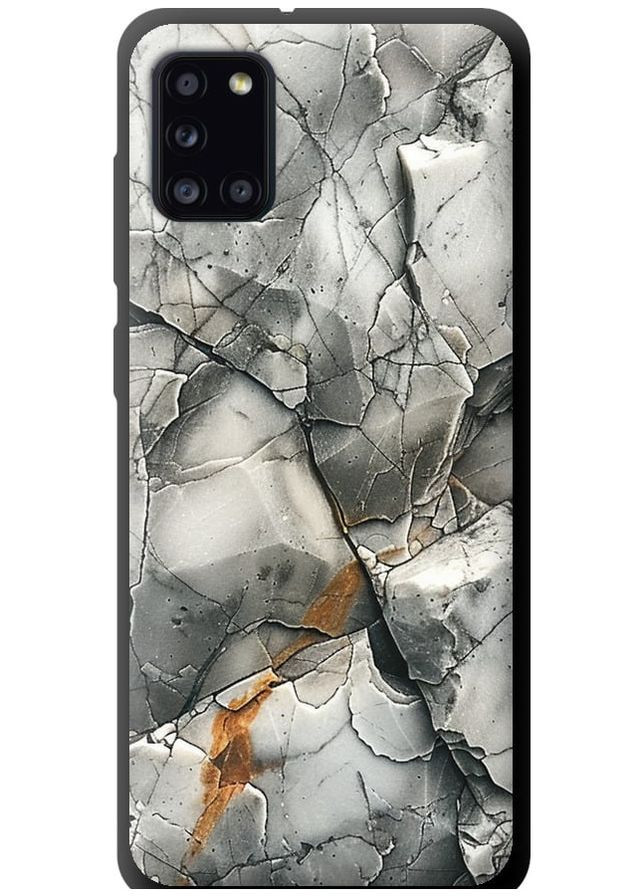 TPU чорний чохол 'Сірий мармур' для Endorphone Samsung Galaxy A31 A315F (285106969)