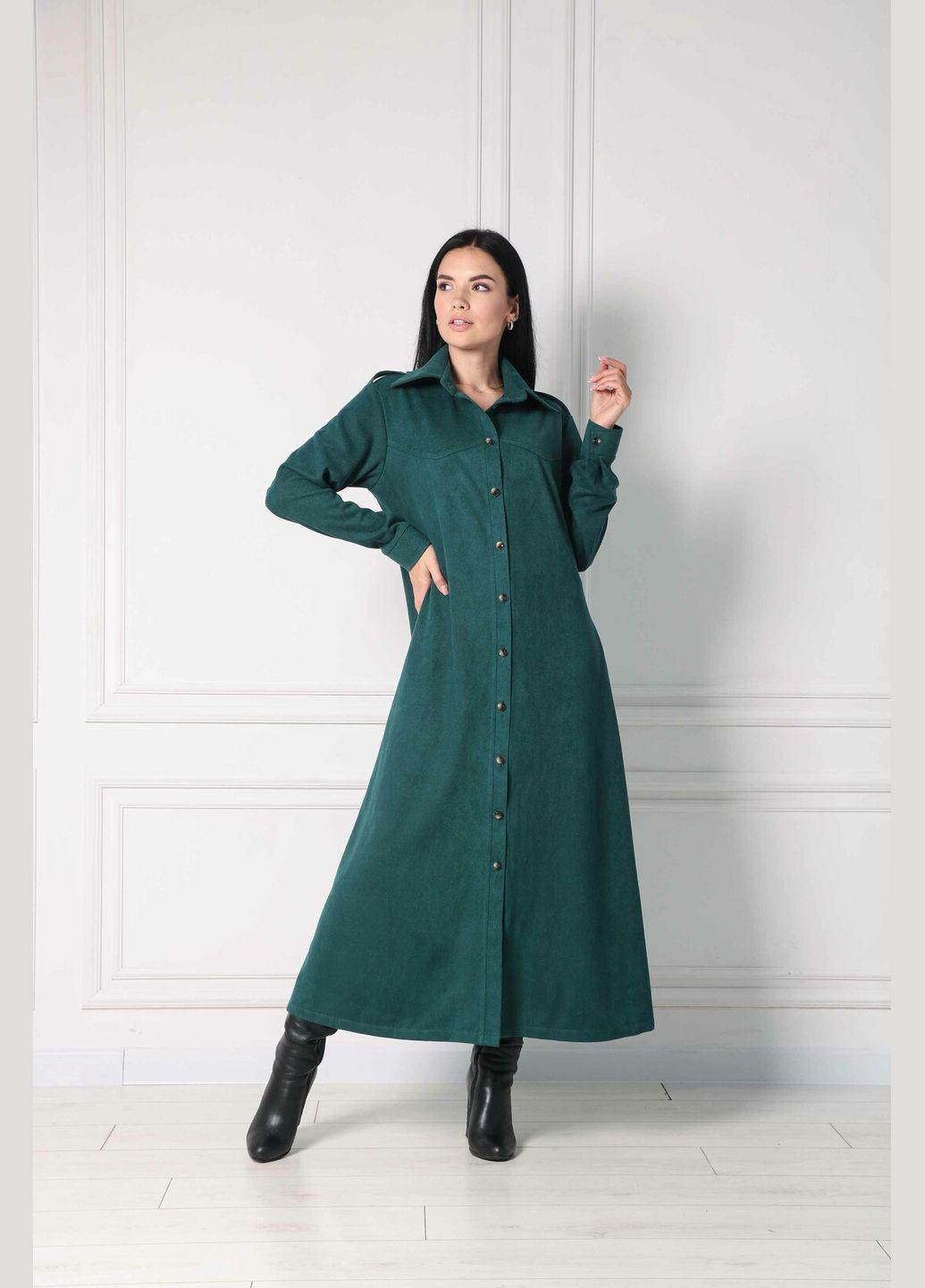 Зеленое повседневный, кэжуал платье ришель Ри Мари