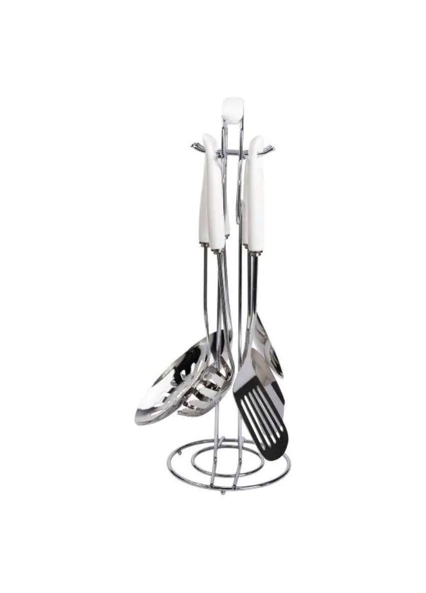 Набор кухонных принадлежностей на подставке 7 предметов кухонные аксессуары на подставке с серебристым HP-20-70 Yiwu (353504146)