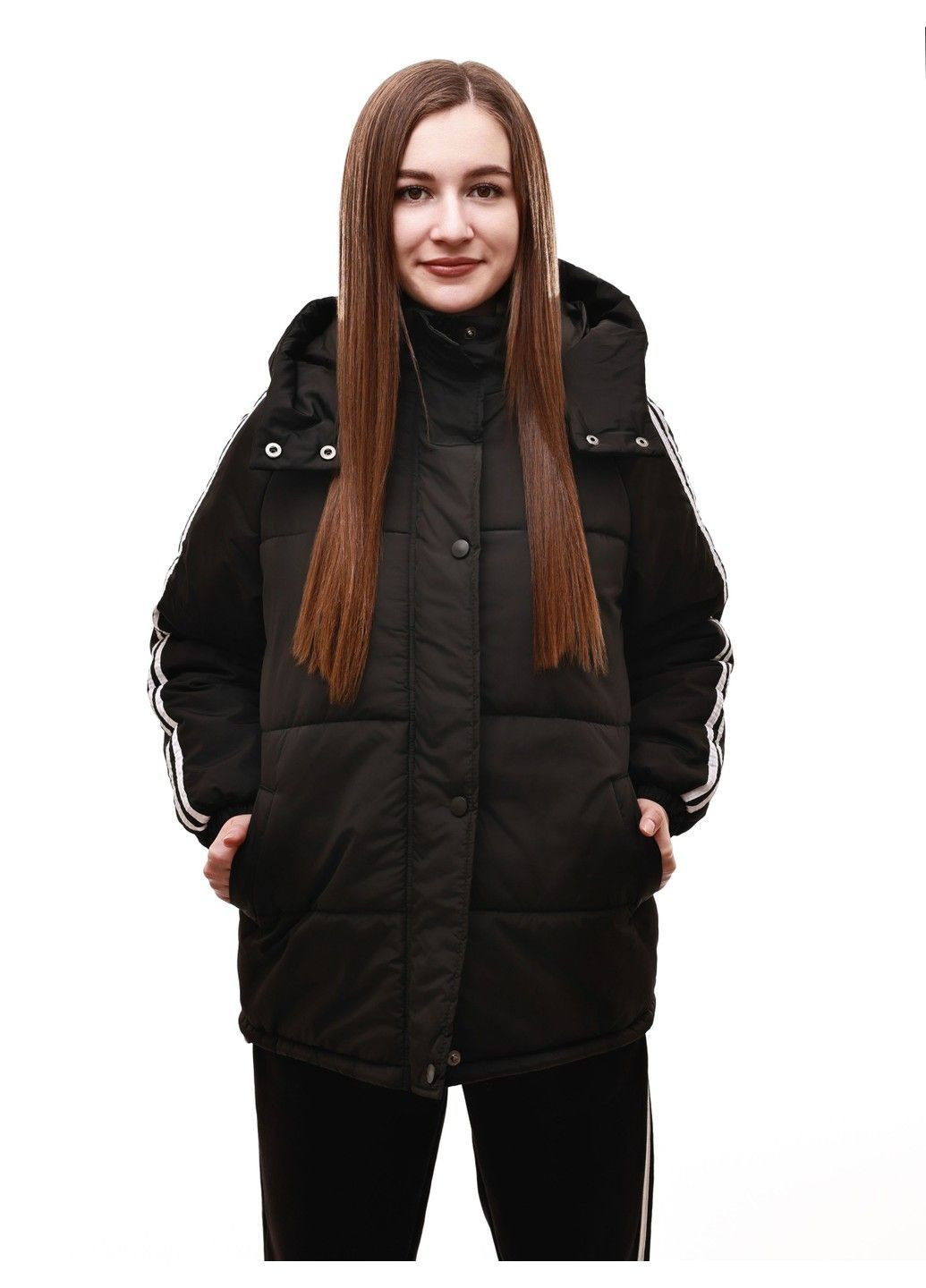 Черная куртка демисезонная женская No Brand