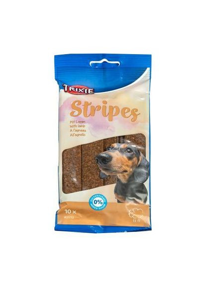 Ласощі Stripes для собак полоски з ягням 100 г Trixie (362582235)