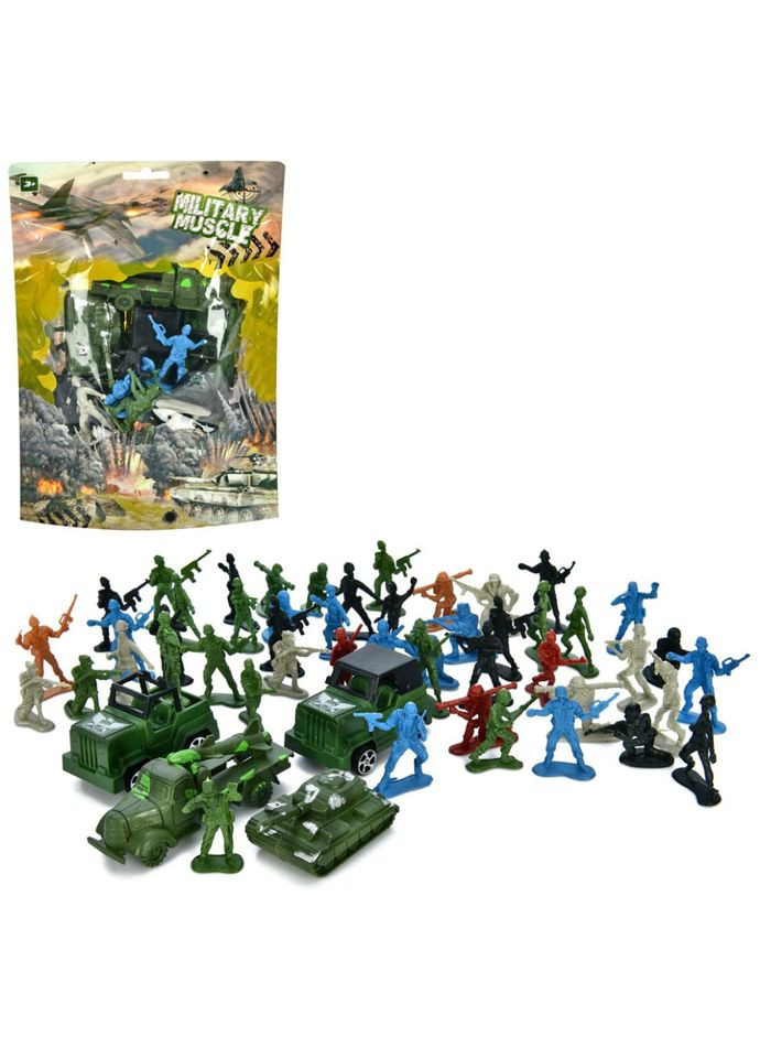Дитячий набір солдатиків з транспортом L-266, Різні кольори No Brand (315341801)