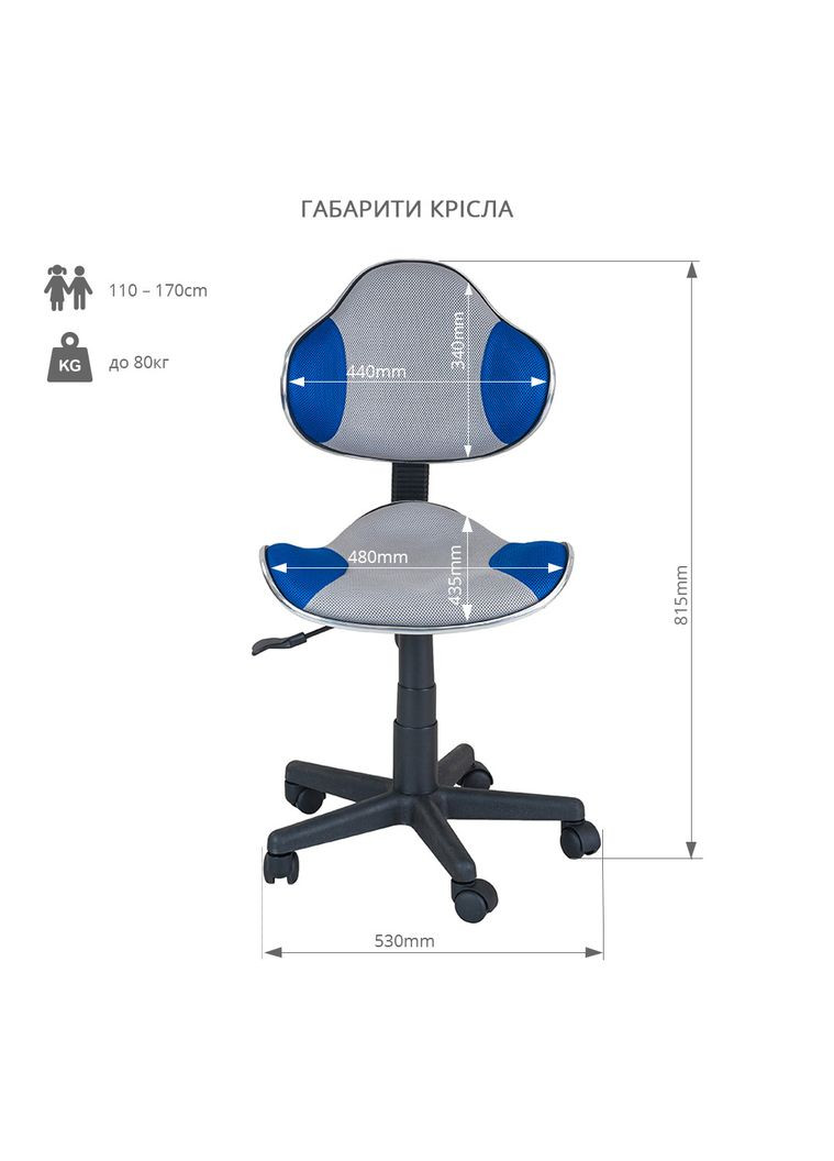 Детское кресло LST3 Blue-Grey FunDesk (348466801)
