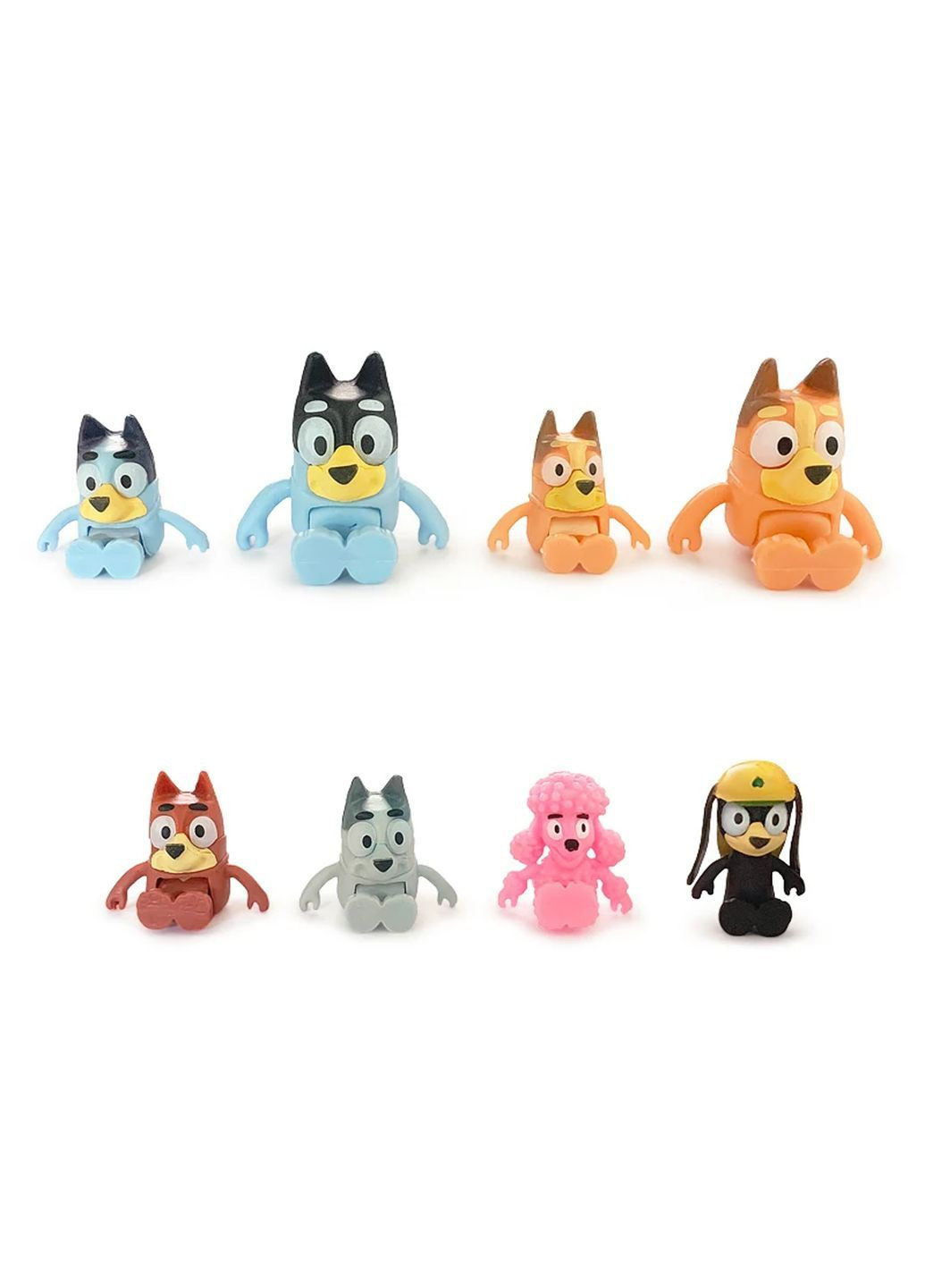 Міні фігурки «Фігурки BlueY Сімейний набір Бінго, Мама Чилі та Папа Бандит і їх друзі» 8 героїв з мультфільму No Brand (363867865)