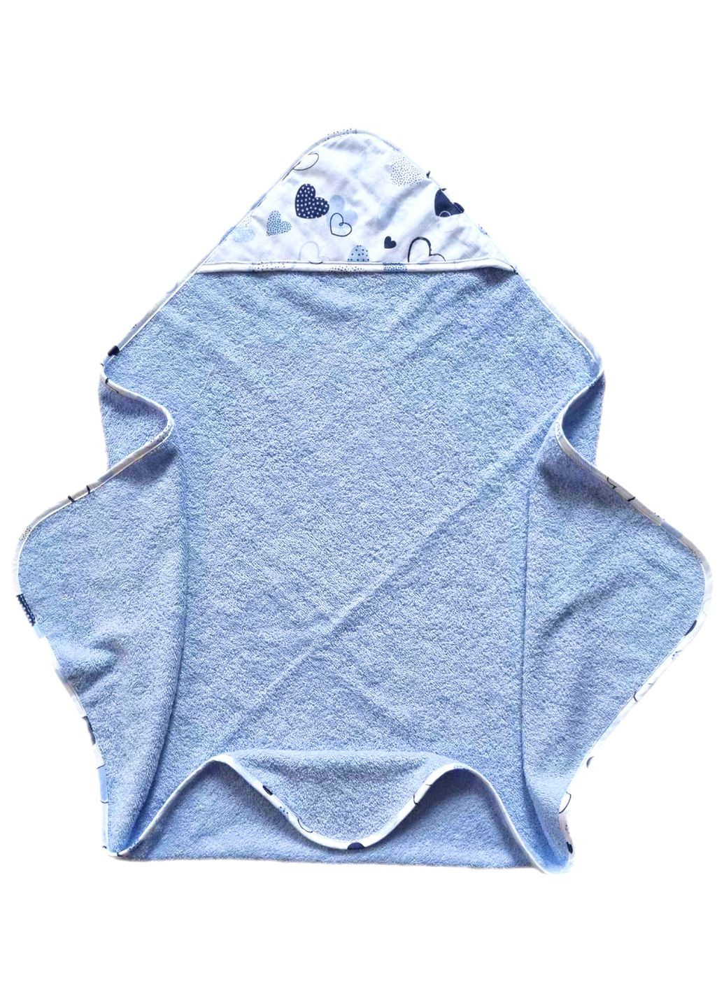 Полотенце махровое 80×80 см Сердечки ( ) Mommy Bag блакитний